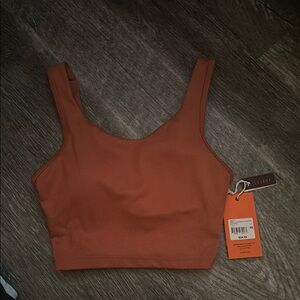 Orange Cropped Tank Top